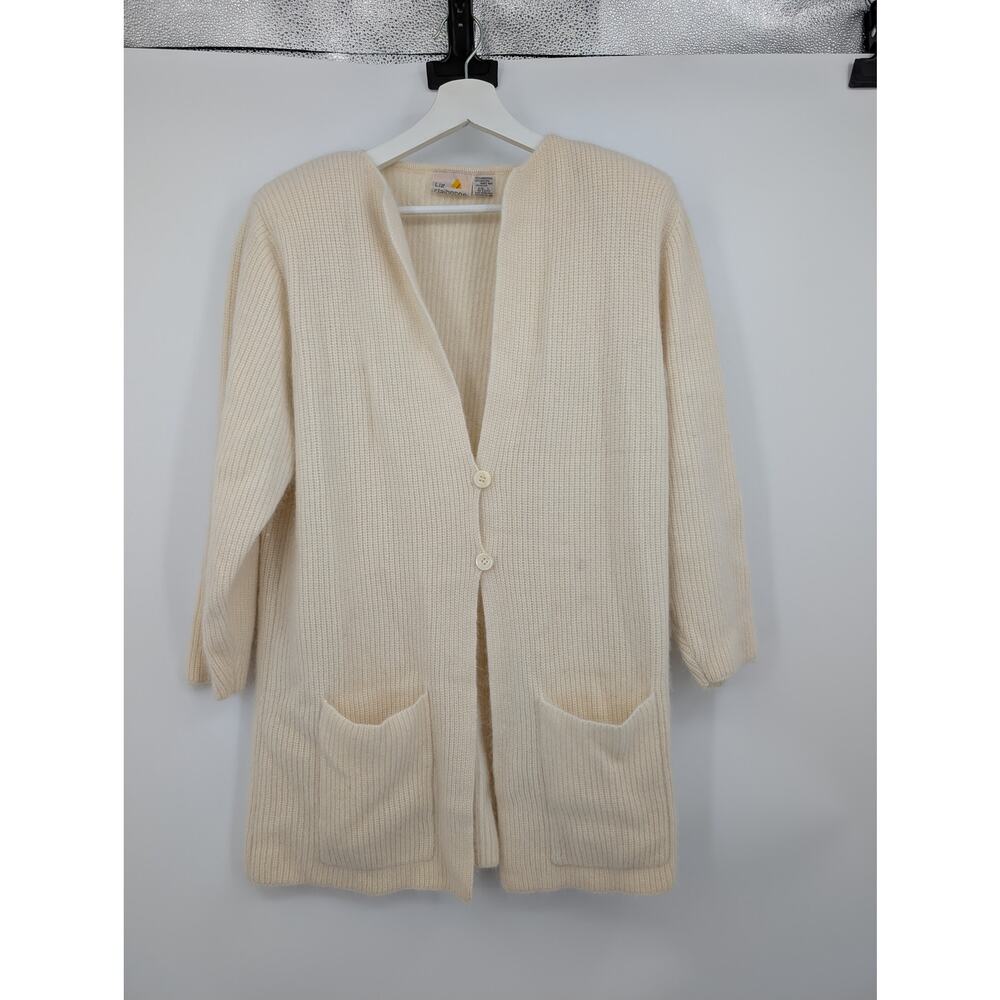 Vintage Liz Claiborne Sweater Lambs Wool Angora Rabbit Hair Women's L Lagenlook